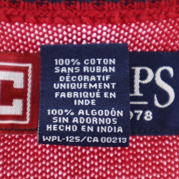 CHAPS チャップス Vネック ニットベスト L レッド系 メンズ