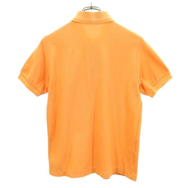 mikihouse ミキハウス ワンポイント刺繍 半袖 ポロシャツ LM オレンジ 鹿の子 レディース