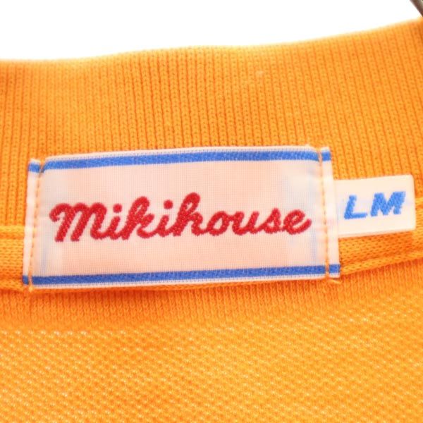 mikihouse ミキハウス ワンポイント刺繍 半袖 ポロシャツ LM オレンジ 鹿の子 レディース