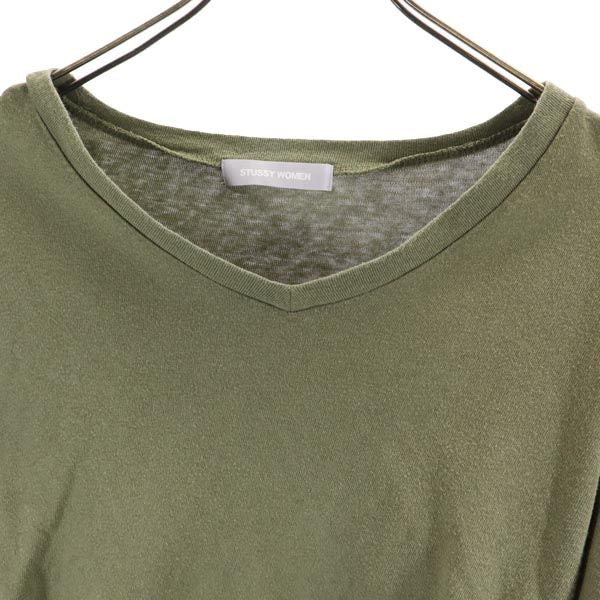 STUSSY WOMEN ステューシーウーマン 半袖 Tシャツ カーキ系 レディース