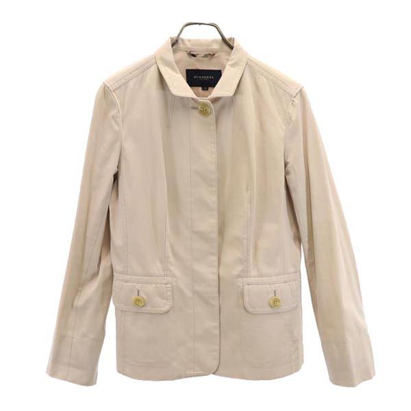 BURBERRY バーバリー 日本製 三陽商会 長袖 ステンカラー ジャケット 42 ベージュ レディース