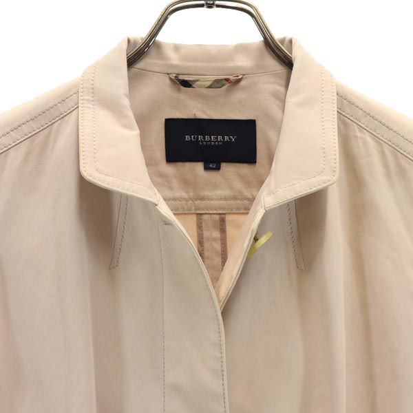 BURBERRY バーバリー 日本製 三陽商会 長袖 ステンカラー ジャケット 42 ベージュ レディース