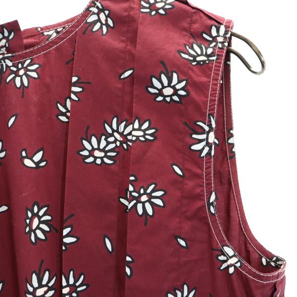 MARNI マルニ フランクナヴィン ノースリーブ ワンピース 42 ボルドー Frank Navin バックボタン レディース