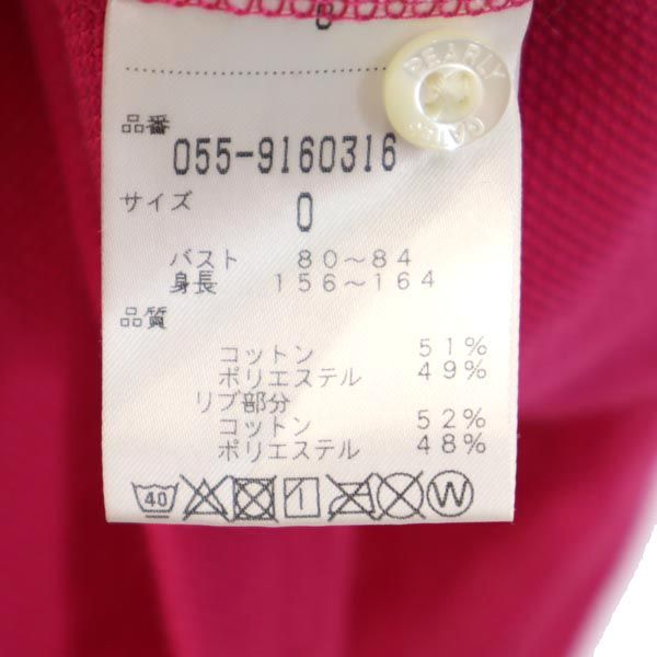 PEARLY GATES パーリーゲイツ ロゴプリント ゴルフ 半袖 ポロシャツ 0 ピンク レディース