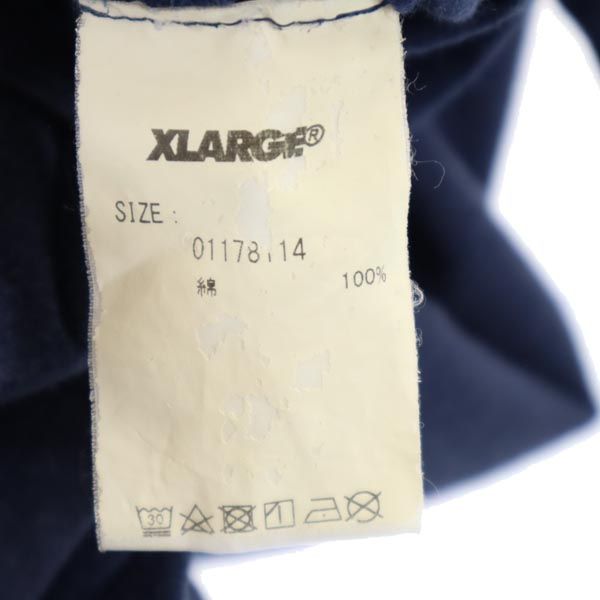 XLARGE エクストララージ ロゴプリント 半袖 Tシャツ L 紺系 メンズ
