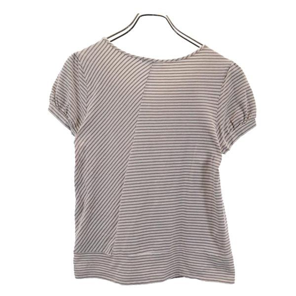 BURBERRY バーバリー 日本製 三陽商会 総柄 半袖 Tシャツ 2 ブラウン系 レディース