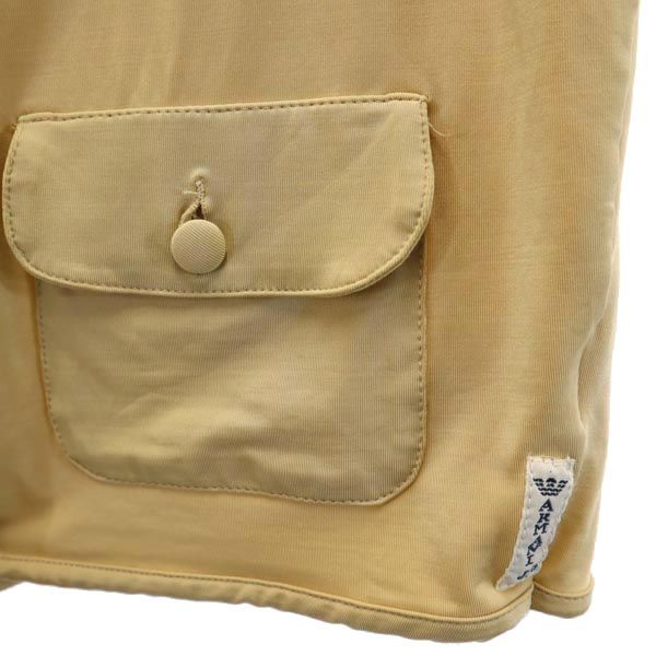 ARMANI JEANS アルマーニジーンズ 長袖 カーディガン USA6 ベージュ ポケット付き レディース