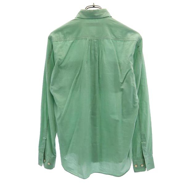 FACTOTUM ファクトタム 日本製 ウールブレンド 長袖 コットンシャツ 44 緑系 メンズ