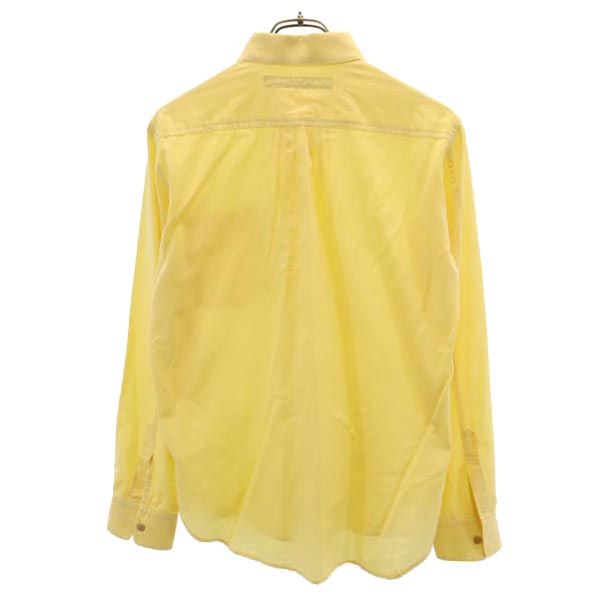 FACTOTUM ファクトタム 日本製 ウールブレンド 長袖 コットンシャツ 44 黄 メンズ