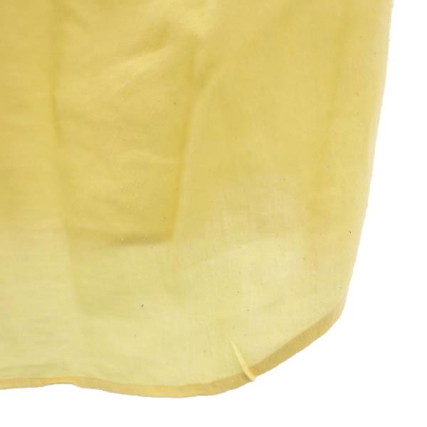 FACTOTUM ファクトタム 日本製 ウールブレンド 長袖 コットンシャツ 44 黄 メンズ