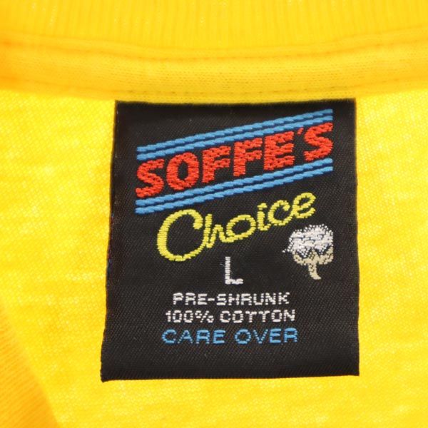 SOFFE ソフィー 90s オールド 半袖 Tシャツ L イエロー系 レディース
