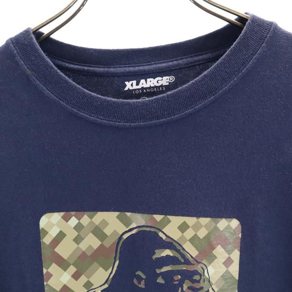 XLARGE エクストララージ ロゴプリント 半袖 Tシャツ M ネイビー系 メンズ