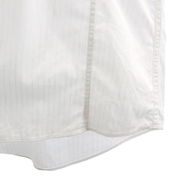 BURBERRY BLACK LABEL バーバリーブラックレーベル 三陽商会 ストライプ地 長袖 ボタンダウンシャツ 39 白 メンズ