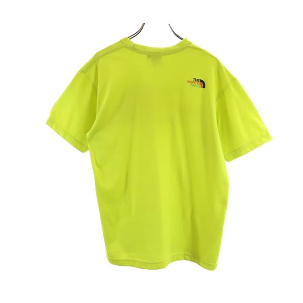 THE NORTH FACE ノースフェイス NT31352 アウトドア ロゴプリント 半袖 Tシャツ M 黄系 メンズ