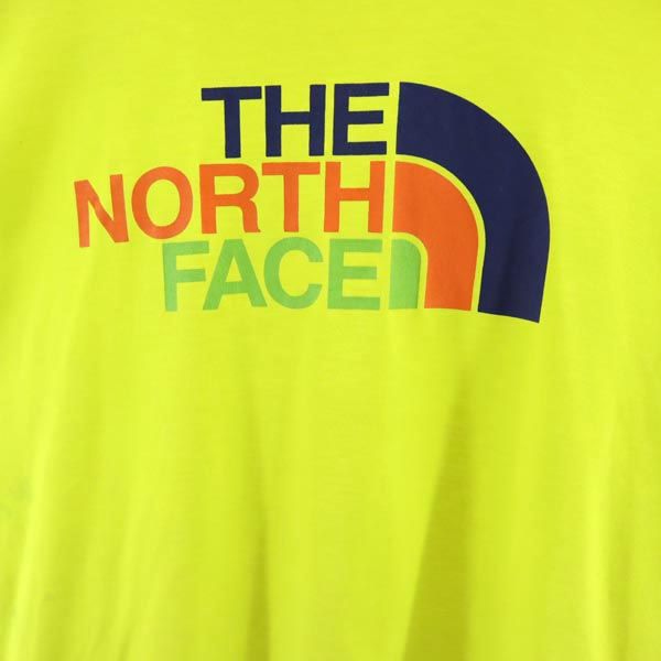 THE NORTH FACE ノースフェイス NT31352 アウトドア ロゴプリント 半袖 Tシャツ M 黄系 メンズ