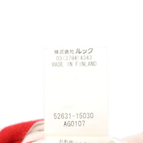 marimekko マリメッコ ボーダー 半袖 Tシャツ S レッド系 レディース