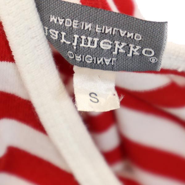 marimekko マリメッコ ボーダー 半袖 Tシャツ S レッド系 レディース