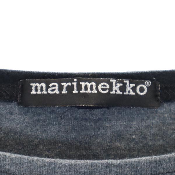 marimekko マリメッコ ボーダー 7分袖 ワンピース XS グレー系 レディース