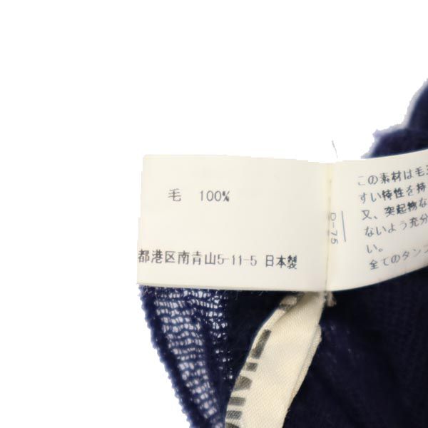 COMME des GARCONS コムデギャルソン 日本製 ウール 長袖 Vネック デザイン セーター SS ネイビー系 カットソー レディース