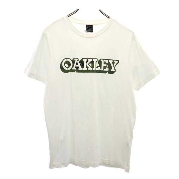 OAKLEY オークリー ロゴプリント 半袖 Tシャツ M 白 メンズ