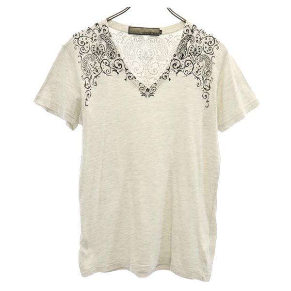 AYUITE アユイテ 日本製 半袖 Vネック Tシャツ 2 グレー系 メンズ