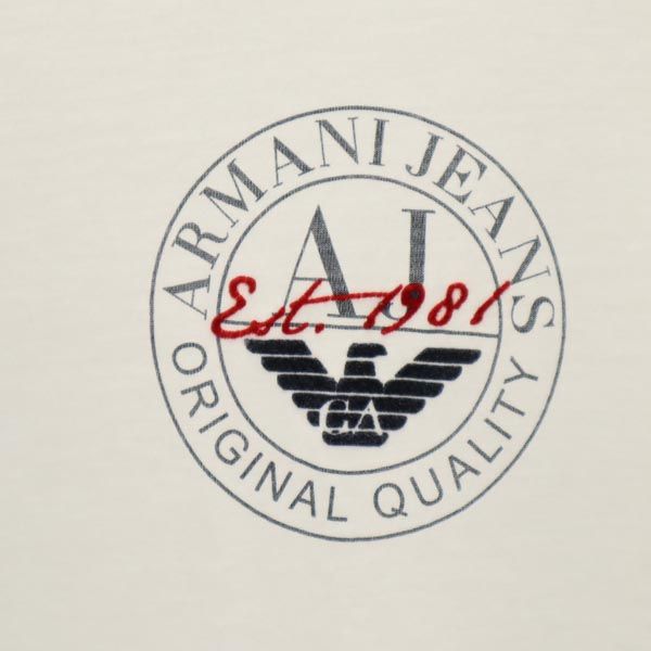 ARMANI JEANS アルマーニジーンズ ロゴプリント 半袖 Tシャツ XS 白 メンズ