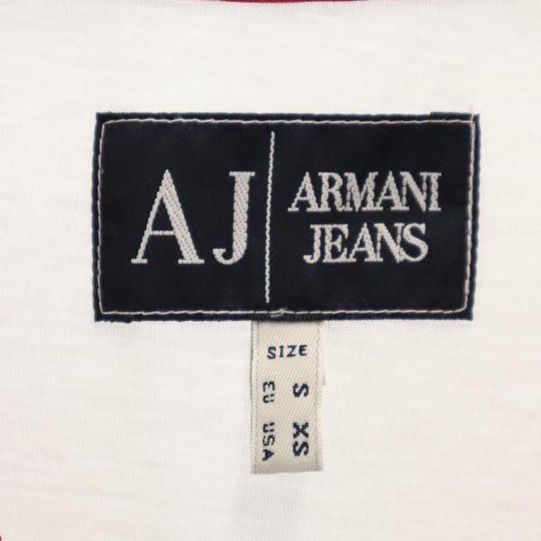 ARMANI JEANS アルマーニジーンズ ロゴプリント 半袖 Tシャツ XS 白 メンズ