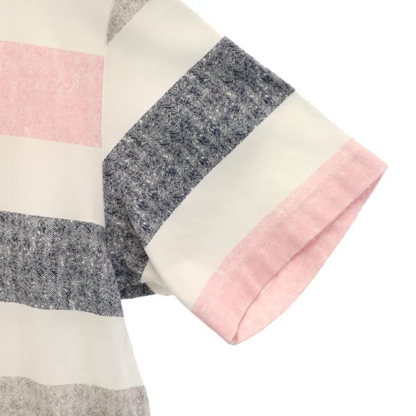 BLACK LABEL CRESTBRIDGE ブラックレーベルクレストブリッジ 三陽商会 ボーダー柄 半袖 Tシャツ M 白系 メンズ