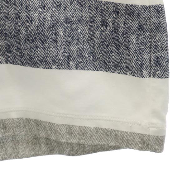 BLACK LABEL CRESTBRIDGE ブラックレーベルクレストブリッジ 三陽商会 ボーダー柄 半袖 Tシャツ M 白系 メンズ