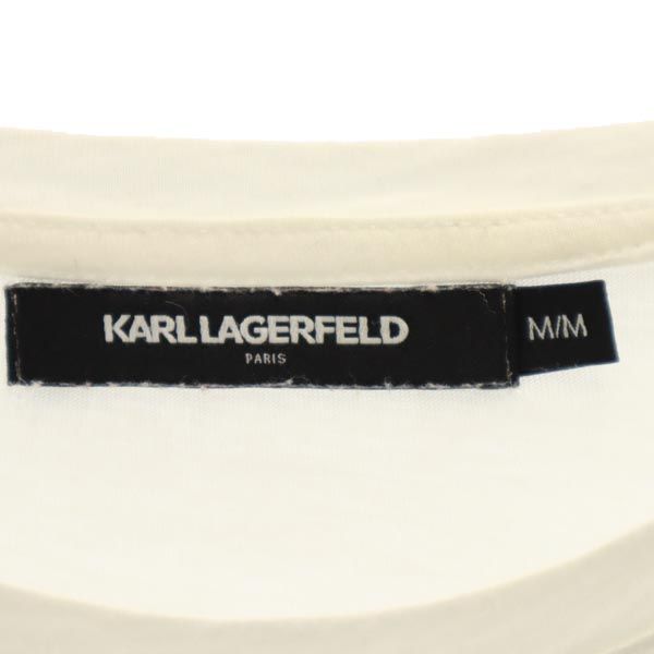 KARL LAGERFELD カールラガーフェルド 半袖 Tシャツ M ホワイト系 スパンコール メンズ