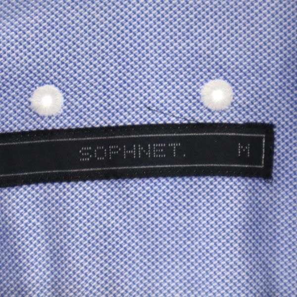 SOPHNET. ソフネット 日本製 長袖 ボタンダウンシャツ M 青 メンズ