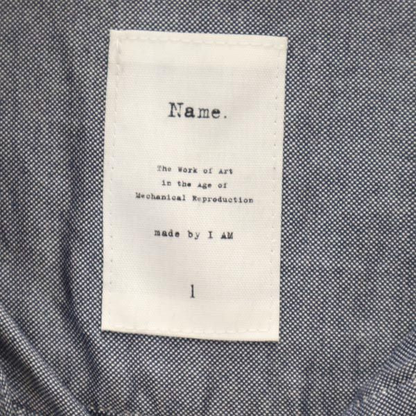 Name. ネーム 日本製 長袖 切替 シャツ 1 紺系 メンズ