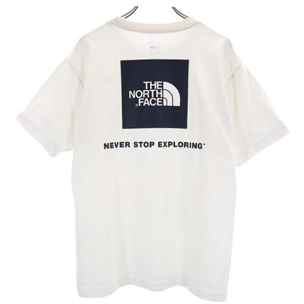 THE NORTH FACE ノースフェイス NT31850 アウトドア バックプリント 半袖 Tシャツ L ホワイト系 メンズ