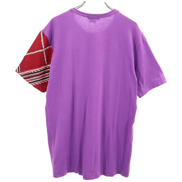 COMME des GARCONS HOMME PLUS コムデギャルソンオムプリュス 2011年 日本製 半袖 袖切替 Tシャツ パープル系 メンズ