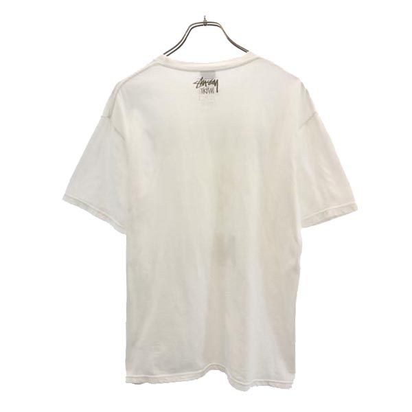 STUSSY ステューシー ロゴプリント 半袖 Tシャツ M ホワイト系 メンズ