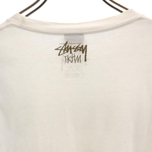 STUSSY ステューシー ロゴプリント 半袖 Tシャツ M ホワイト系 メンズ