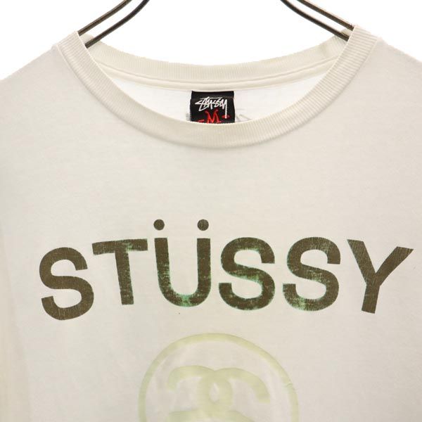 STUSSY ステューシー ロゴプリント 半袖 Tシャツ M ホワイト系 メンズ
