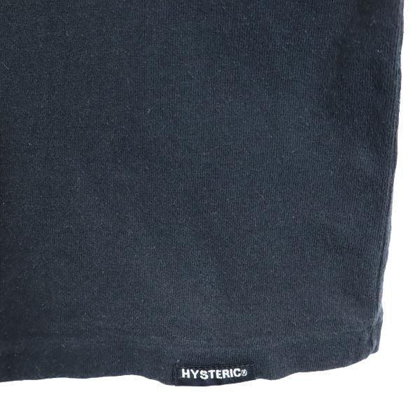 HYSTERIC ヒステリック 日本製 ロゴプリント 長袖 Tシャツ FREE ブラック系 ロンT レディース