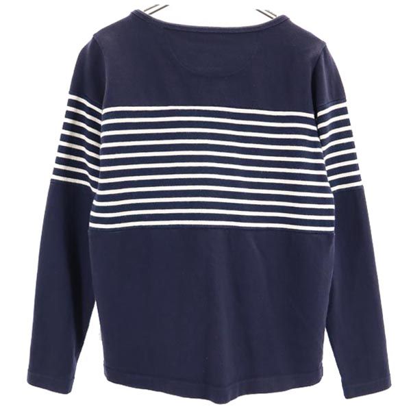 WHITE MOUNTAINEERING ホワイトマウンテニアリング ボーダー柄 長袖 Tシャツ 0 ネイビー×アイボリー ロンT レディース