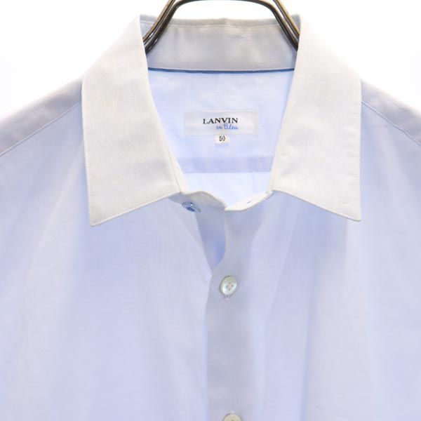 LANVIN en Bleu ランバンオンブルー 日本製 長袖 シャツ 50 ブルー系 メンズ