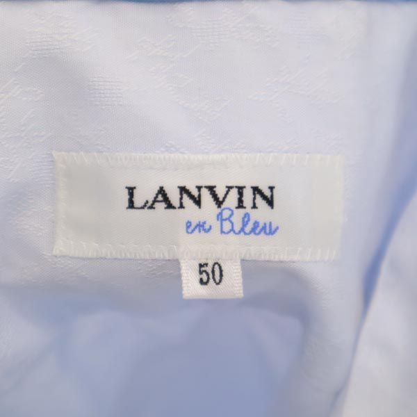 LANVIN en Bleu ランバンオンブルー 日本製 長袖 シャツ 50 ブルー系 メンズ