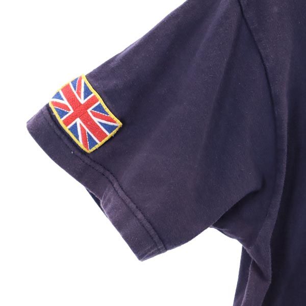 STUSSY ステューシー プリント 半袖 Tシャツ M ネイビー系 ポケT メンズ