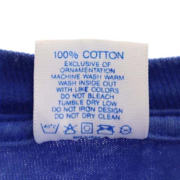 Velva Sheen ベルバシーン 90s USA製 オールド ミッキーマウス 半袖 Tシャツ XL ブルー系 レディース