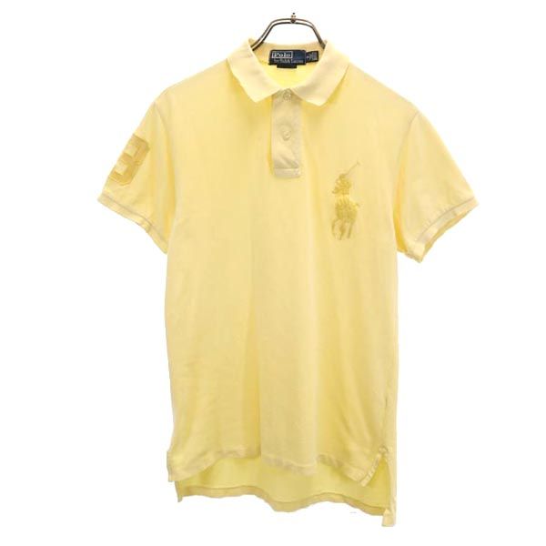 Polo by Ralph Lauren ポロバイラルフローレン 半袖 ポロシャツ S 黄系 鹿の子 メンズ