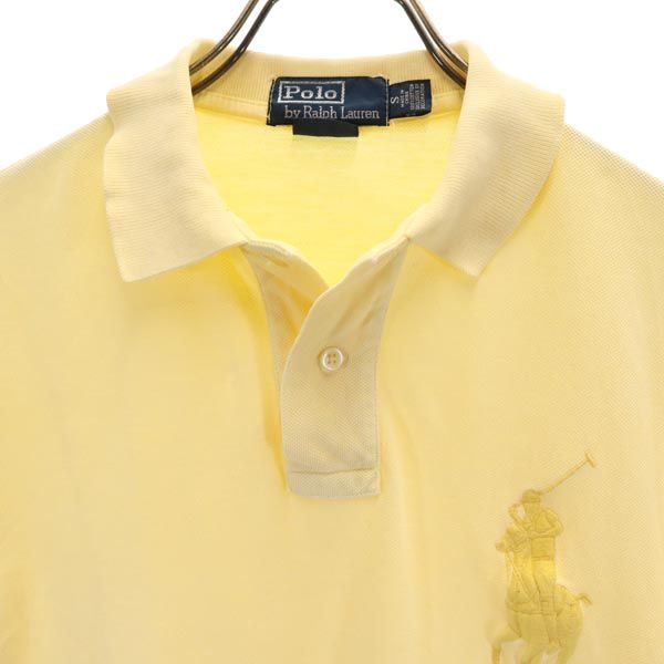 Polo by Ralph Lauren ポロバイラルフローレン 半袖 ポロシャツ S 黄系 鹿の子 メンズ
