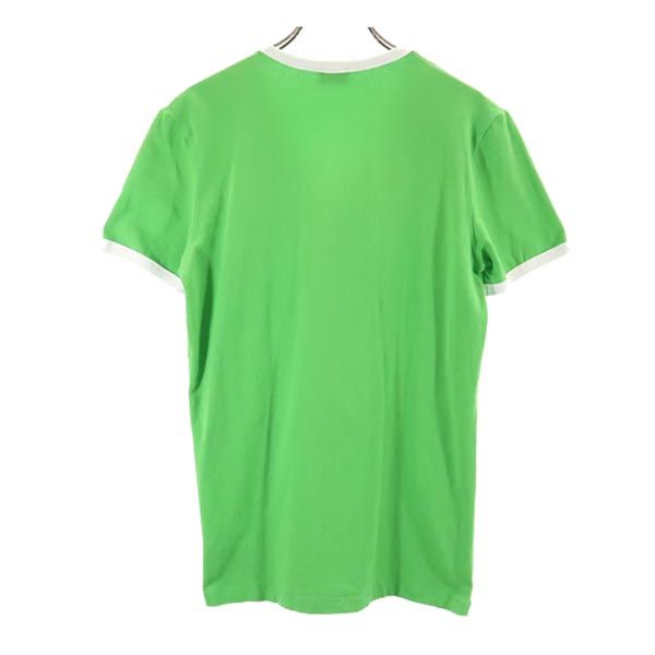 DOLCE&GABBANA ドルチェアンドガッバーナ 半袖 Vネック Tシャツ USAXS グリーン系 トリム メンズ