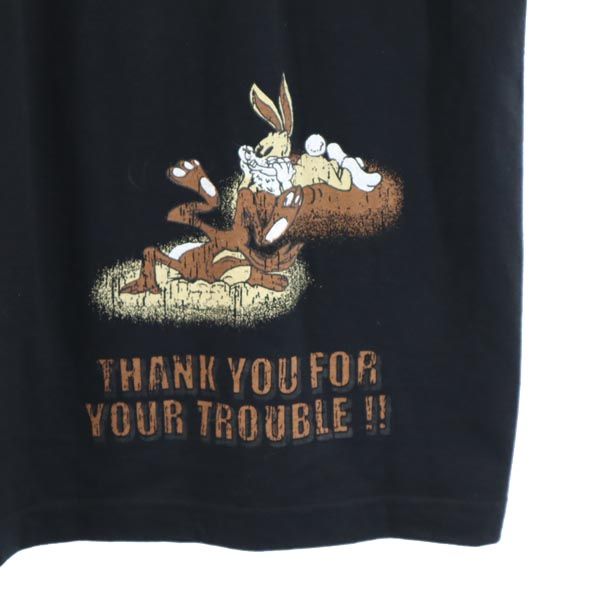 Hanes ヘインズ プリント 半袖 Tシャツ M ブラック系 メンズ