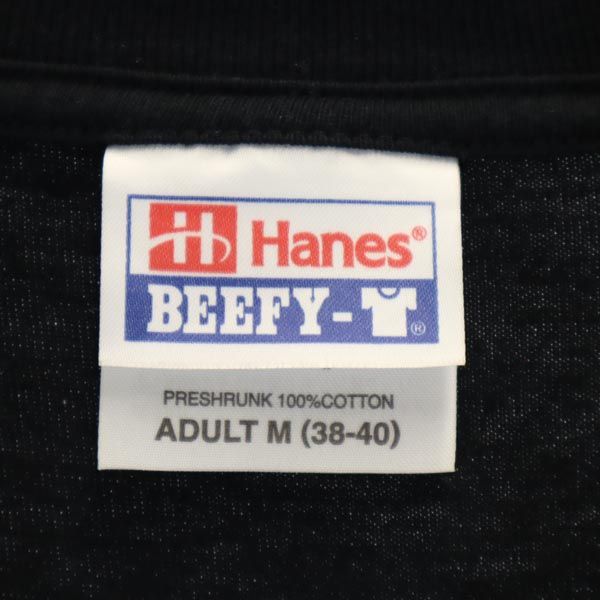 Hanes ヘインズ プリント 半袖 Tシャツ M ブラック系 メンズ