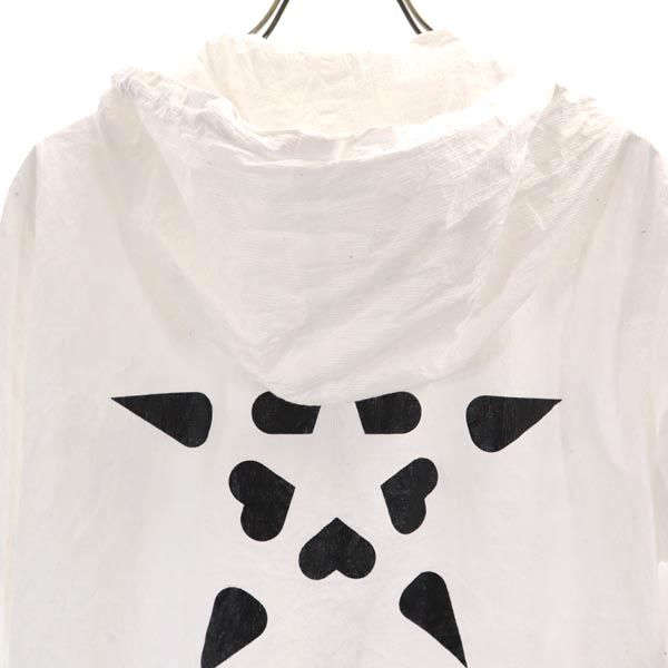 CONVERSE コンバース 日本製 両面 プリント 長袖 ジップパーカー 1 白×黒 レディース