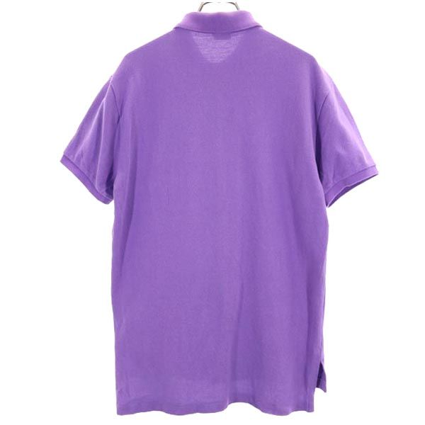 Polo by Ralph Lauren ポロバイラルフローレン 半袖 ポロシャツ S パープル CUSTOM FIT 鹿の子 メンズ